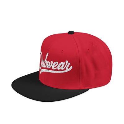 Snapback Hat — Retro Script Embroidered "Outwear" Cap