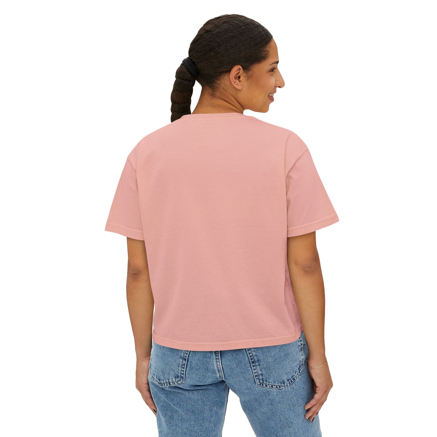 Delaware Script Boxy Tee — Women's Casual Crop T-Shirt