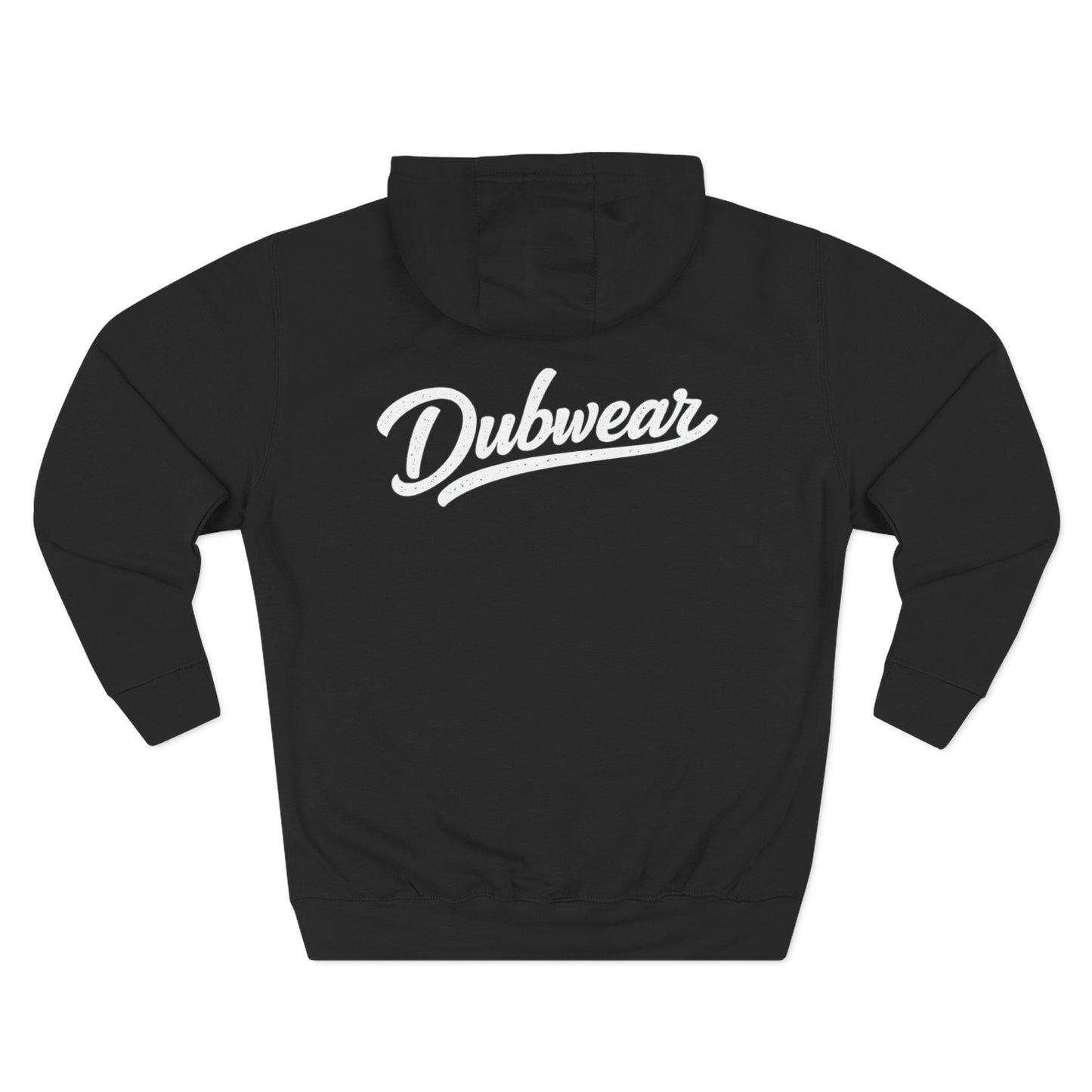 Dubwear Script Logo Hoodie — Retro Streetwear Fleece Pullover