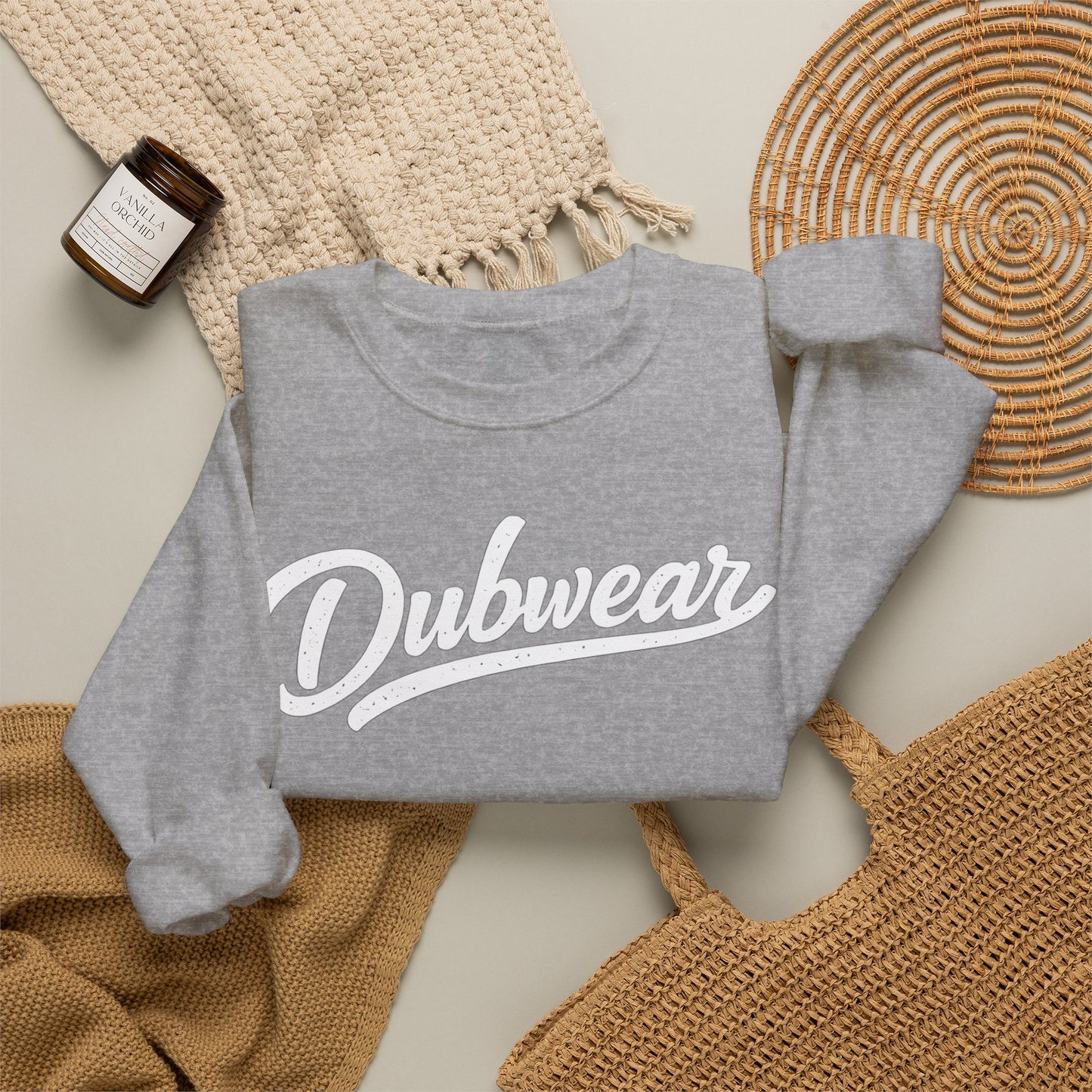 Dubwear Script Crewneck Sweatshirt — Vintage Retro Logo Pullover