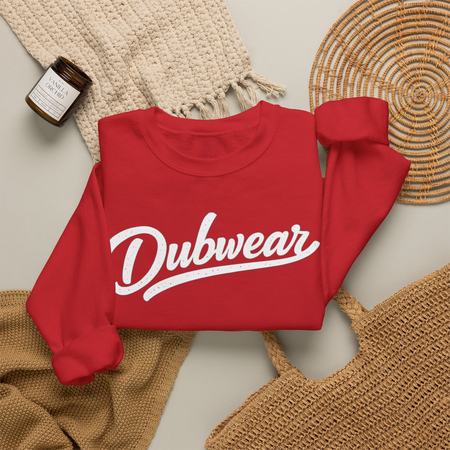 Dubwear Script Crewneck Sweatshirt — Vintage Retro Logo Pullover