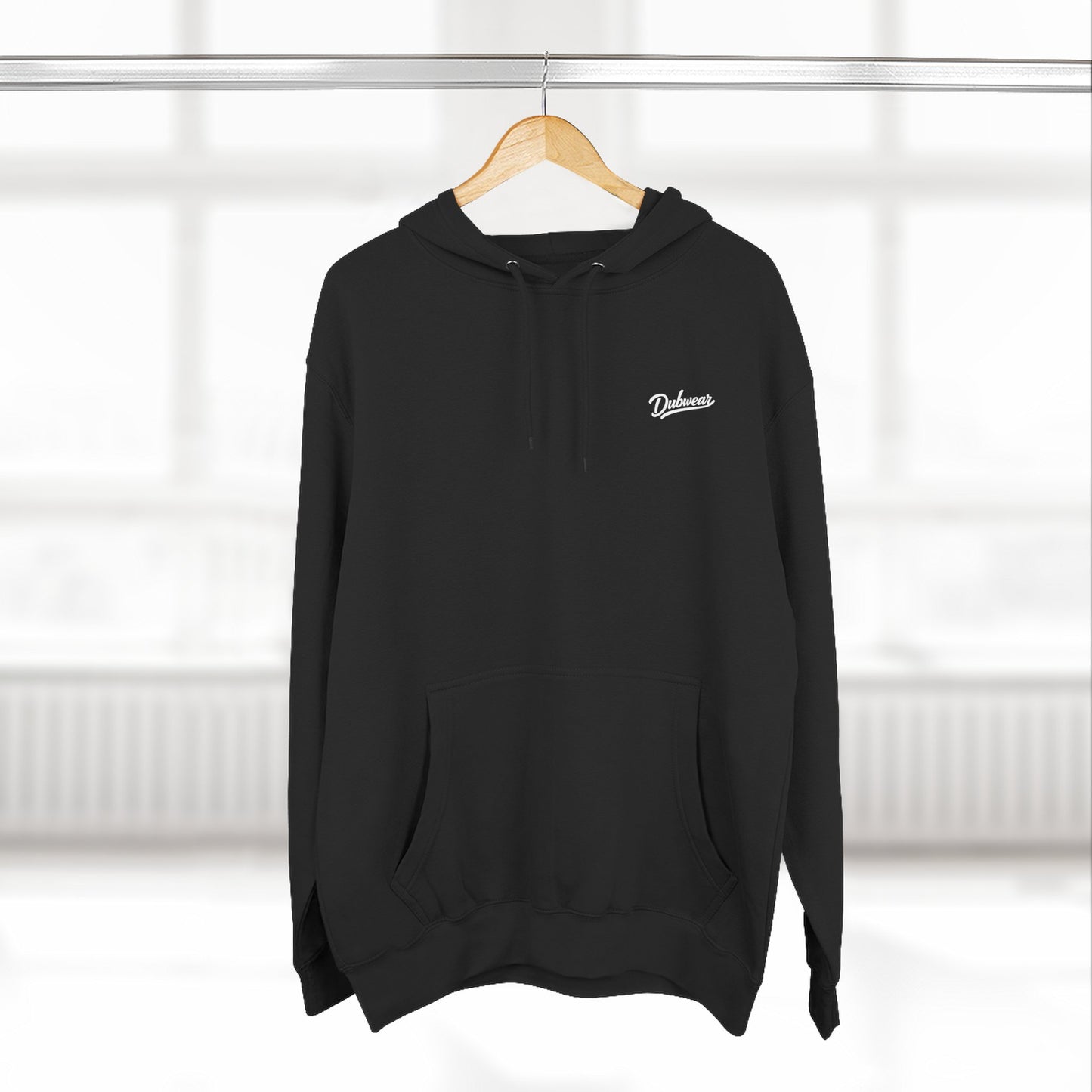 Dubwear Script Logo Hoodie — Retro Streetwear Fleece Pullover