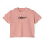Delaware Script Boxy Tee — Women's Casual Crop T-Shirt