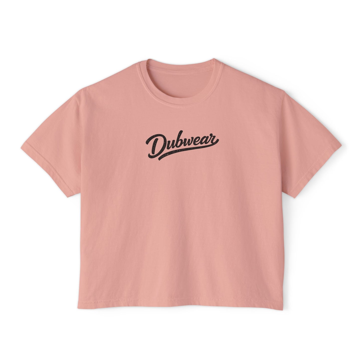 Delaware Script Boxy Tee — Women's Casual Crop T-Shirt