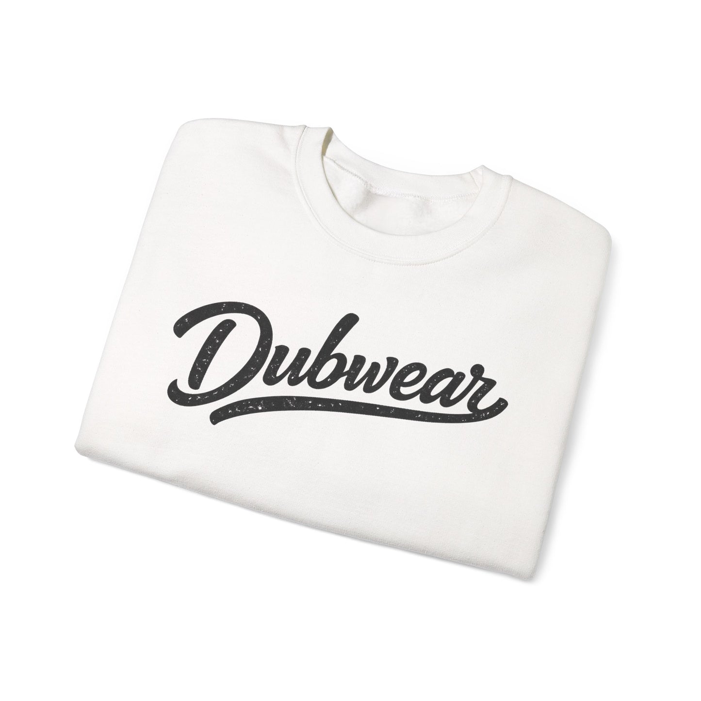 Dubwear Script Crewneck Sweatshirt — Vintage Retro Logo Pullover