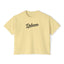 Delaware Script Boxy Tee — Women's Casual Crop T-Shirt