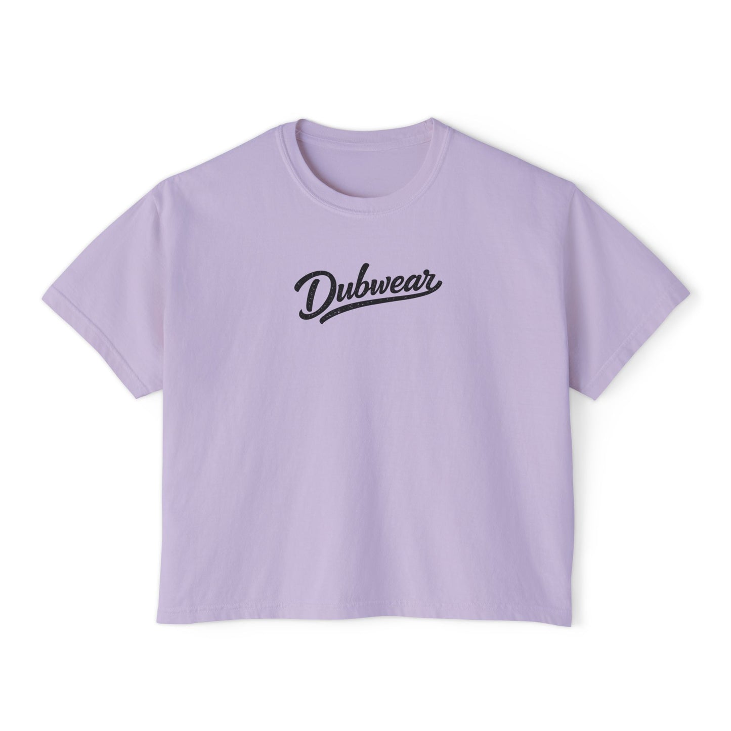 Delaware Script Boxy Tee — Women's Casual Crop T-Shirt