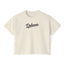 Delaware Script Boxy Tee — Women's Casual Crop T-Shirt